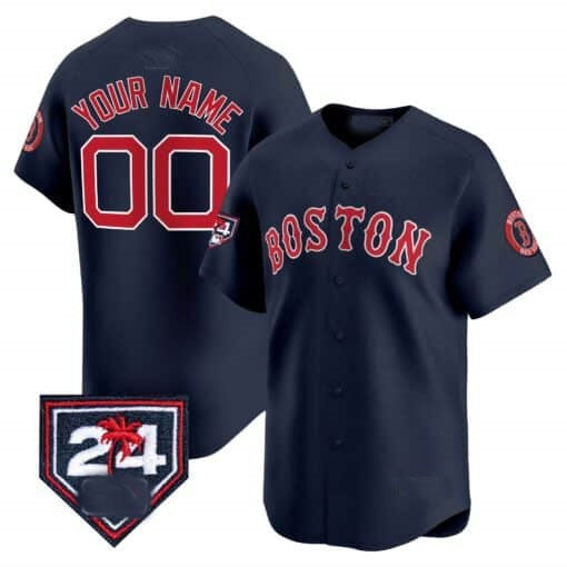 Custom Boston Red Sox 2024 Spring Training Patch Vapor Premier Limited Jersey ¨C Navy KLUNKIM