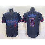 Toronto Blue Jays #5 Daulton Varsho Navy KLUNKIM 2024 City Connect Limited Stitched Jersey