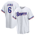 Texas Rangers #6 Josh Jung White KLUNKIM Replica Player Jersey