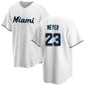 Miami Marlins #23 Max Meyer White KLUNKIM Cool Base Stitched Jersey