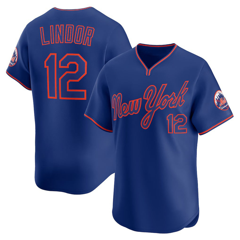 New York Mets #12 Francisco Lindor Royal KLUNKIM Alternate Limited Player Jersey