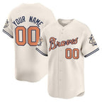 Custom Atlanta Braves Peaches n¡¯ Cream Vapor Premier Limited Jersey ¨C Cream KLUNKIM
