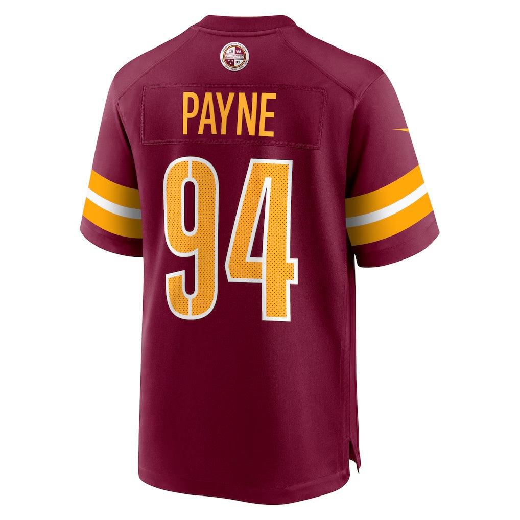 W.Commanders #94 Da'Ron Payne Burgundy KLUNKIM Game Jersey