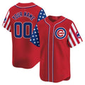 Custom Chicago Cubs 2024 Independence Day Vapor Premier Limited Jersey ¨C Red KLUNKIM
