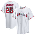 Los Angeles Angels #25 Travis d'Arnaud White KLUNKIM Home Replica Jersey