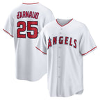 Los Angeles Angels #25 Travis d'Arnaud White KLUNKIM Home Replica Jersey