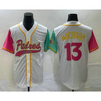 San Diego Padres #13 Manny Machado White KLUNKIM NEW 2023 City Connect Cool Base Stitched Jersey