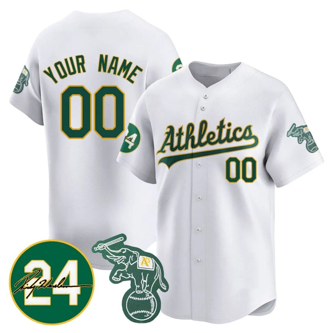 Custom Oakland Athletics White KLUNKIM Jersey - Personalized