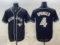 Toronto Blue Jays #4 George Springer 2026 Fashion Replica Black KLUNKIM Out Stitched Jersey