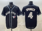 Toronto Blue Jays #4 George Springer 2026 Fashion Replica Black KLUNKIM Out Stitched Jersey