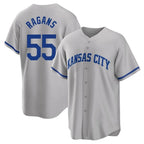Kansas City Royals #55 Cole Ragans Player Gray KLUNKIM Game Home Stitched Jerseys