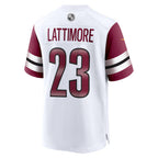 W.Commanders #23 Marshon Lattimore White KLUNKIM Game Jersey