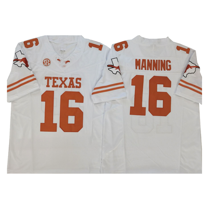 T.Longhorns #16 Arch Manning White F.U.S.E Stitched American College Jerseys