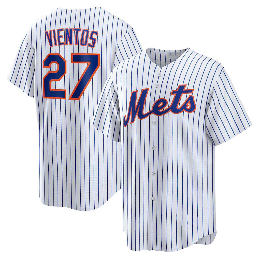 New York Mets #27 Mark Vientos White KLUNKIM Home Replica Jersey