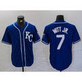 Kansas City Royals #7 Bobby Witt Jr Royal KLUNKIM Cool Base Stitched Jersey