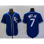 Kansas City Royals #7 Bobby Witt Jr Royal KLUNKIM Cool Base Stitched Jersey