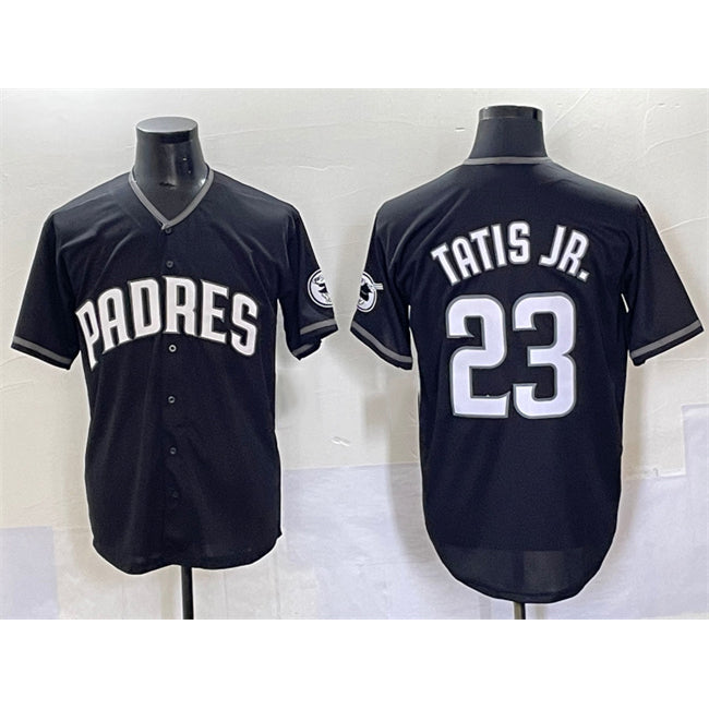 San Diego Padres #23 Fernando Tatis Jr. Black KLUNKIM Stitched Jersey