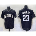 San Diego Padres #23 Fernando Tatis Jr. Black KLUNKIM Stitched Jersey