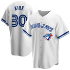 Toronto Blue Jays #30 Alejandro Kirk White KLUNKIM Home Cooperstown Collection Player Jersey