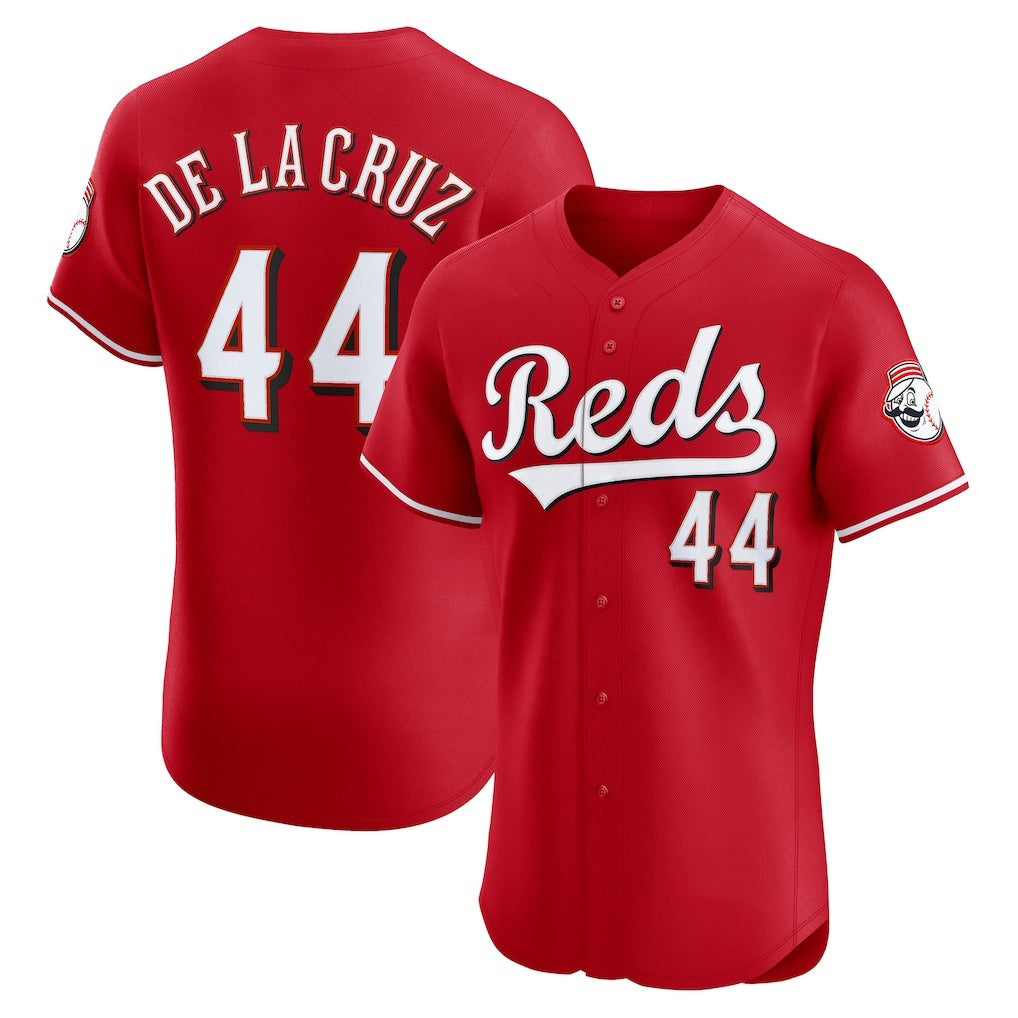 Cincinnati Reds #44 Elly De La Cruz Red KLUNKIM Alternate Elite Jersey