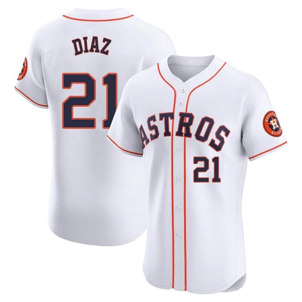 Houston Astros #21 Yainer Diaz Player White KLUNKIM Limited Elite Home Stitched Jerseys