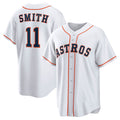 Houston Astros #11 Cam Smith White KLUNKIM Home Replica Jersey