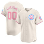 Custom Chicago Cubs Bubblegum Pink Vapor Premier Limited Jersey ¨C Cream KLUNKIM