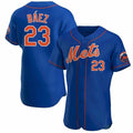 New York Mets #23 Javier Baez Royal KLUNKIM Anthentic Jersey