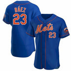 New York Mets #23 Javier Baez Royal KLUNKIM Anthentic Jersey