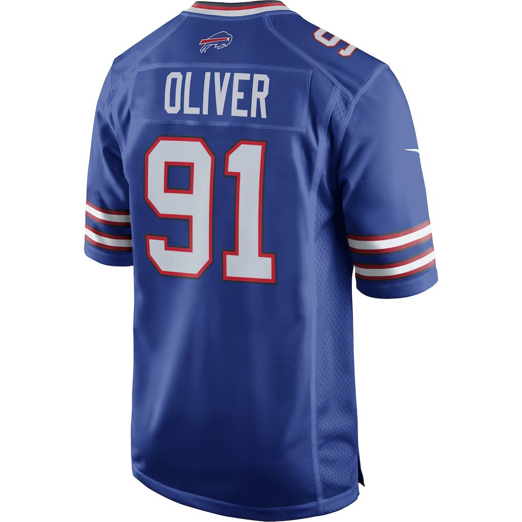 B.Bills #91 Ed Oliver Royal KLUNKIM Team Game Player Jersey