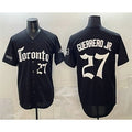 Toronto Blue Jays #27 Vladimir Guerrero Jr Black KLUNKIM Gothic North Edition Limited Stitched Jersey