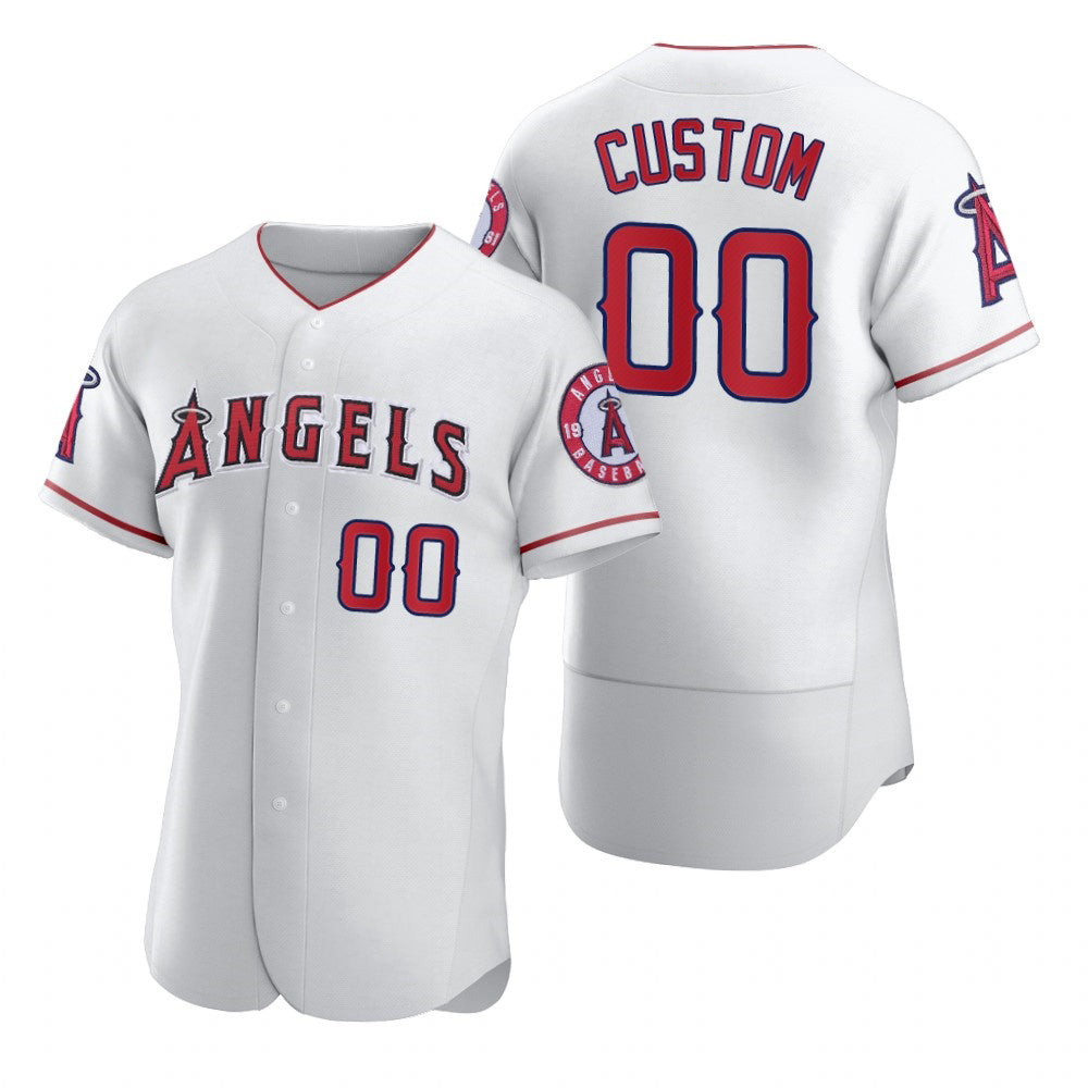 Custom Los Angeles Angels White KLUNKIM 2020 Stitched Flex Base Jersey