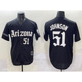 Arizona Diamondbacks #51 Randy Johnson Black KLUNKIM 'Gothic Desert Fang Edition' Vapor Premier Limited Stitched Jersey