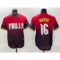 Philadelphia Phillies #16 Brandon Marsh Red KLUNKIM 2024 City Cool Base Jersey