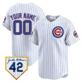 Custom Chicago Cubs 2024 Jackie Robinson Patch Vapor Premier Limited Jersey V2 - White Alternate KLUNKIM