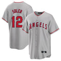 Los Angeles Angels #12 Jorge Soler Player Gray KLUNKIM Home Game Stitched Jerseys