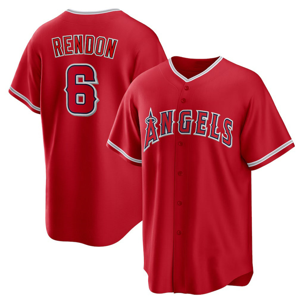 Los Angeles Angels #6 Anthony Rendon Red KLUNKIM Alternate Replica Player Name Jersey
