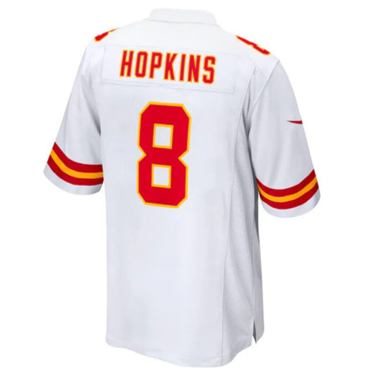 KC.Chiefs #8 DeAndre Hopkins White Game Player Jersey Stitched American Football Jerseys