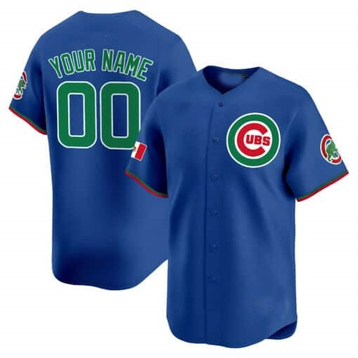 Custom Chicago Cubs Mexico Vapor Premier Limited Jersey V3 ¨C Royal KLUNKIM