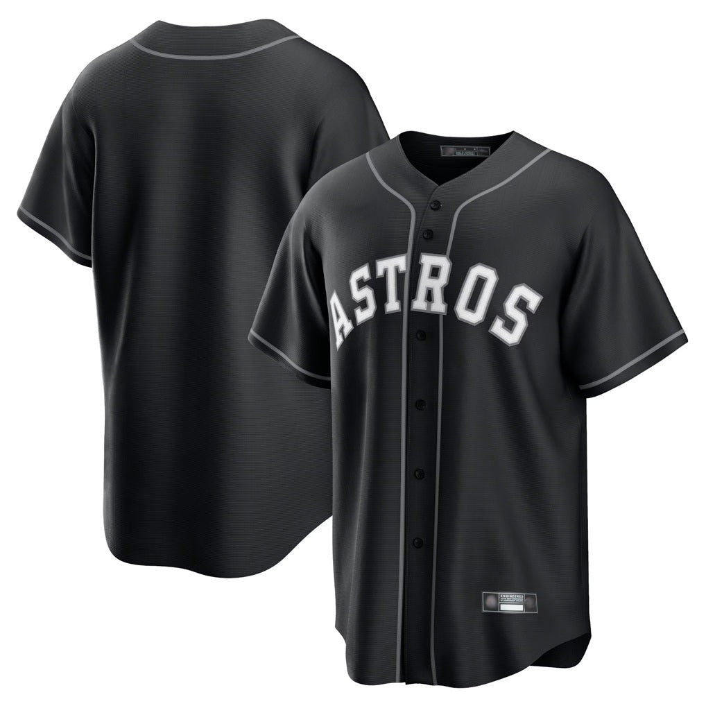Houston Astros Blank Player Black KLUNKIM Home Game Stitched Jerseys