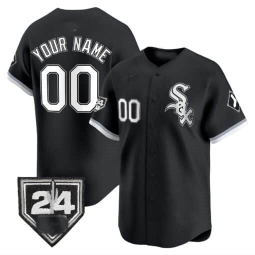 Custom Chicago White Sox 2024 Spring Training Patch Vapor Premier Limited Jersey - Black KLUNKIM