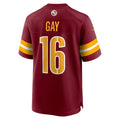 W.Commanders #16 Matt Gay Burgundy KLUNKIM Team Game Jersey