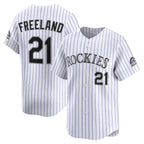 Colorado Rockies #21 Kyle Freeland White KLUNKIM Home Limited Player Jersey