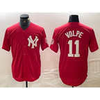 New York Yankees #11 Anthony Volpe Red KLUNKIM Fashion Cool Base Jersey