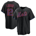 New York Mets #12 Francisco Lindor Black KLUNKIM Alternate Replica Jersey