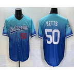 Los Angeles Dodgers #50 Mookie Betts Blue KLUNKIM 2025 City Connect Limited Stitched Jersey