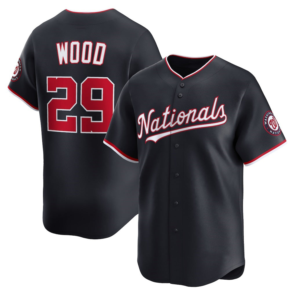 Washington Nationals #29 James Wood Navy KLUNKIM Alternate Limited Player Jersey