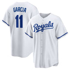Kansas City Royals #11 Maikel Garcia White KLUNKIM Home Replica Jersey