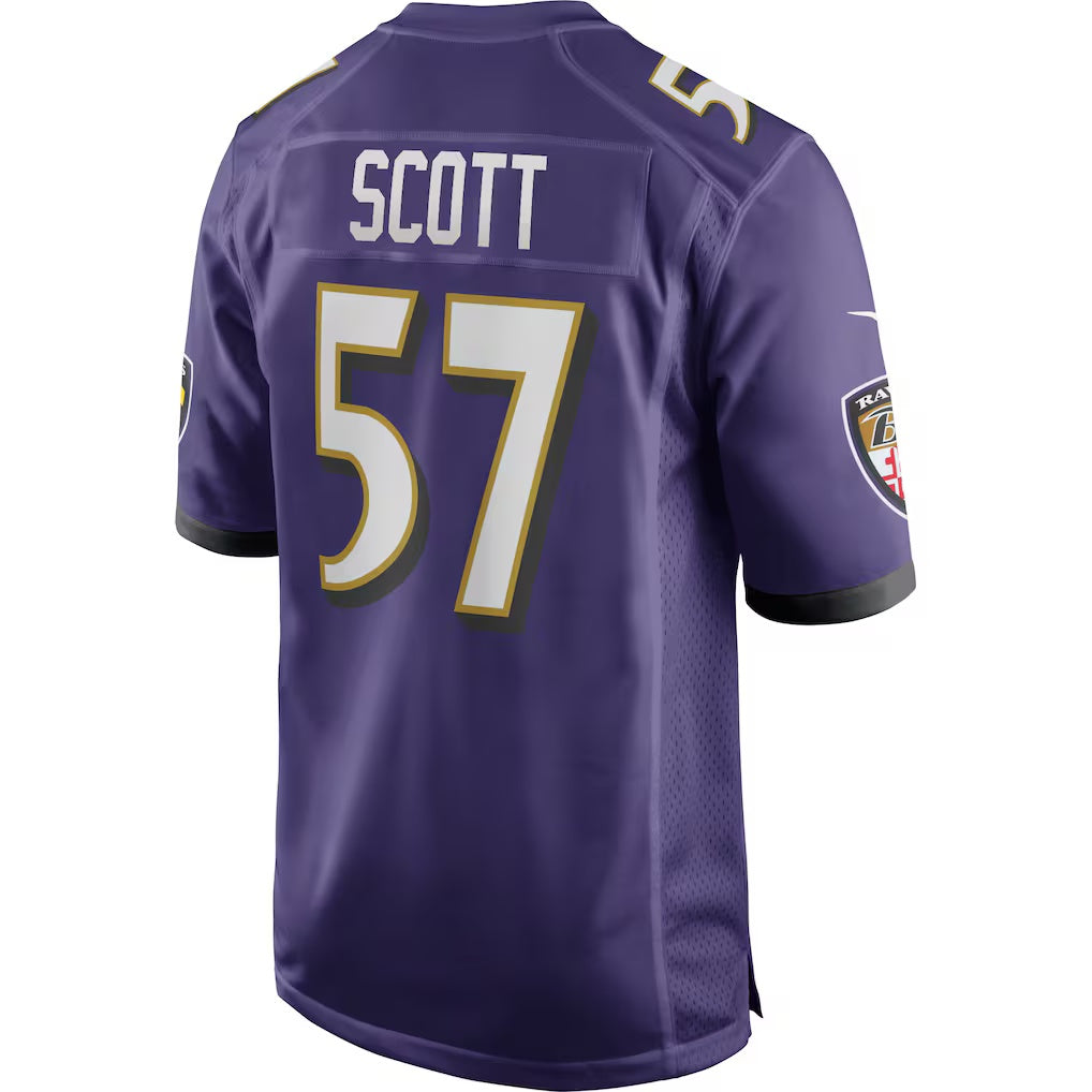 B.Ravens #57 Bart Scott Purple KLUNKIM Game Retired Player Jersey