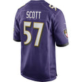 B.Ravens #57 Bart Scott Purple KLUNKIM Game Retired Player Jersey